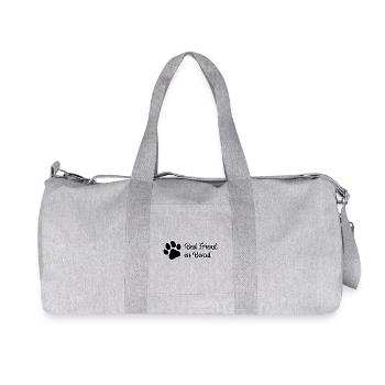 Meilleur ami à bord - Paw, Dog Friend - Sac de sport en toile recyclée Stanley/Stella - gris chiné - Devant