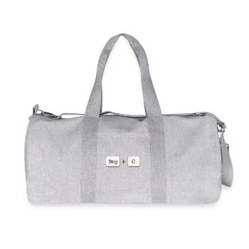 Combinaison de touches Copy Ctrl + C - Sac de sport en toile recyclée Stanley/Stella - gris chiné - Devant
