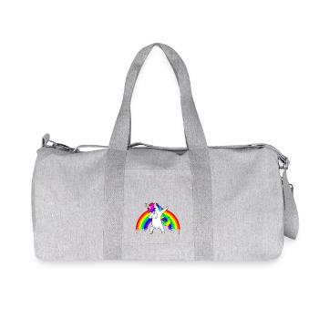 Dabbing Unicorn Regenbogen Dab Dance Einhorn Kind - Recycled Canvas Sports Bag by Stanley/Stella - heather grey - Front
