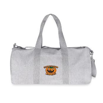 Kuerbis - Happy Halloween Kinder!! - Recycelte Canvas-Sporttasche von Stanley/Stella - Grau meliert - Vorne