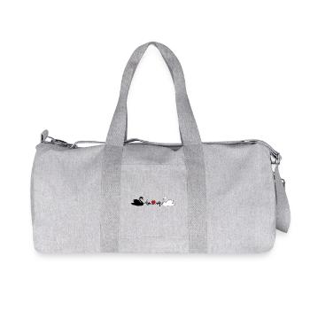 Ich liebe meine Hochzeit Herzfrequenz Cardio - Recycelte Canvas-Sporttasche von Stanley/Stella - Grau meliert - Vorne