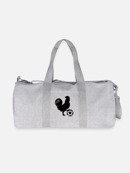 Frankreich Fußball-Hahn - Recycelte Canvas-Sporttasche von Stanley/Stella - Grau meliert