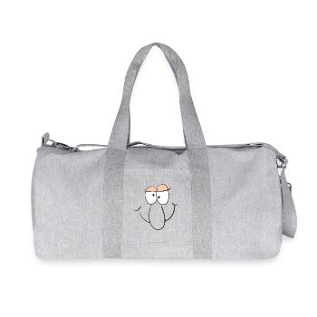 Beau visage - oeil - nez - bouche - cadeau - Sac de sport en toile recyclée Stanley/Stella - gris chiné - Devant