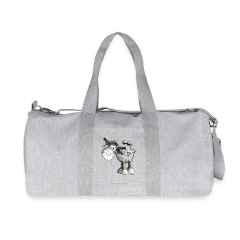 Flippiger Esel - Recycelte Canvas-Sporttasche von Stanley/Stella - Grau meliert - Vorne