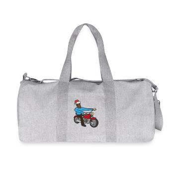 Noël des motocyclistes - Sac de sport en toile recyclée Stanley/Stella - gris chiné - Devant