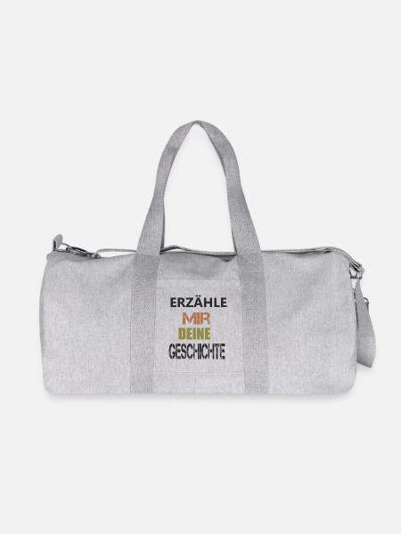 ERZÄHLE MIR DEINE GESCHICHTE - Recycelte Canvas-Sporttasche von Stanley/Stella - Grau meliert