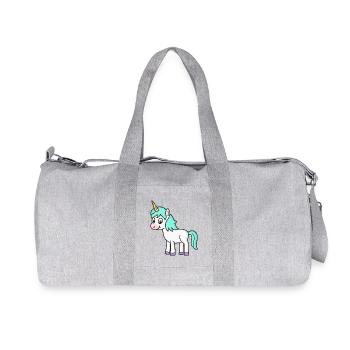 Einhorn Einhörner - Recycelte Canvas-Sporttasche von Stanley/Stella - Grau meliert - Vorne