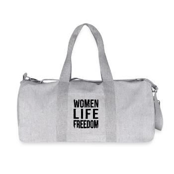 Women life freedom - Recycelte Canvas-Sporttasche von Stanley/Stella - Grau meliert - Vorne