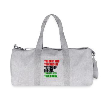 you don't need to be muslim to stand up for gaza - Sac de sport en toile recyclée Stanley/Stella - gris chiné - Devant