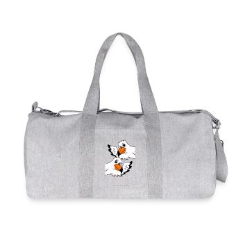 Möwe Gruß Begrüßung - Recycelte Canvas-Sporttasche von Stanley/Stella - Grau meliert - Vorne
