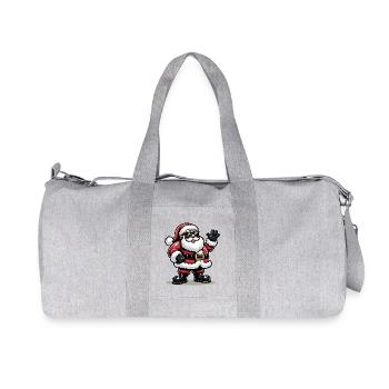 Santa Claus with Sunglasses Xmas Costume - Recycled Canvas Sports Bag by Stanley/Stella - heather grey - Front
