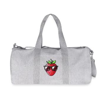 Strawberry Sunglasses Summer - Recycled Canvas Sports Bag by Stanley/Stella - heather grey - Front