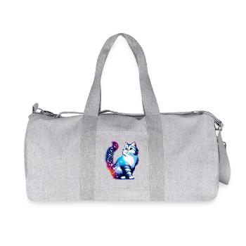 Cat - Recycled Canvas Sports Bag by Stanley/Stella - heather grey - Front
