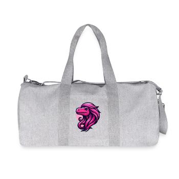 Dino Diva aux cheveux glamour roses - Sac de sport en toile recyclée Stanley/Stella - gris chiné - Devant