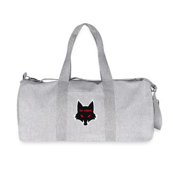 Düstere Wolfgrafik mit Botschaft - Recycelte Canvas-Sporttasche von Stanley/Stella - Grau meliert - Vorne