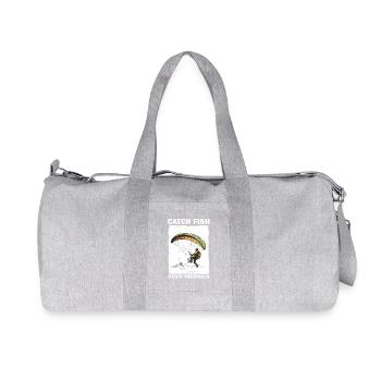 Fischfang mit Paraglider und Thermals - Recycelte Canvas-Sporttasche von Stanley/Stella - Grau meliert - Vorne