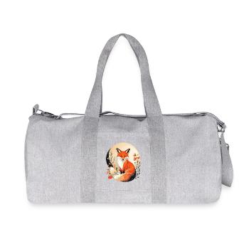 Boho Fox - Recycled Canvas Sports Bag by Stanley/Stella - heather grey - Front