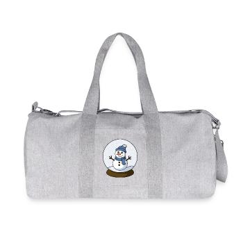 Snowman in a snow globe - Recycled Canvas Sports Bag by Stanley/Stella - heather grey - Front
