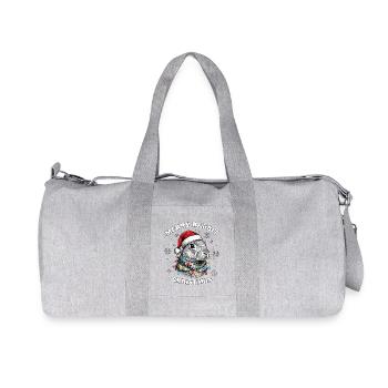 Rabbit Santa Claus Christmas Xmas Funny Cute - Recycled Canvas Sports Bag by Stanley/Stella - heather grey - Front