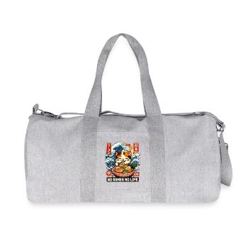 Ramen Cat Kanagawa - Recycled Canvas Sports Bag by Stanley/Stella - heather grey - Front