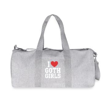 I Love Goth Girls - Recycled Canvas Sports Bag by Stanley/Stella - heather grey - Front
