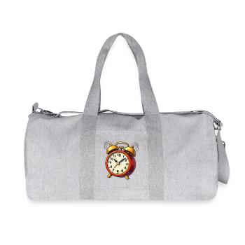 Alarm Clock Comic Clock - Recycled Canvas Sports Bag by Stanley/Stella - heather grey - Front