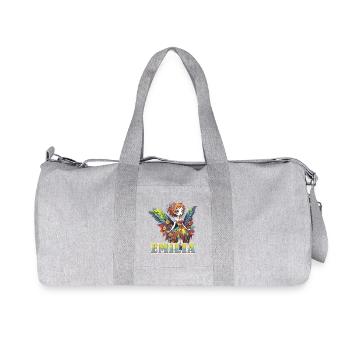 Emilia - maiden name - fairy - Recycled Canvas Sports Bag by Stanley/Stella - heather grey - Front
