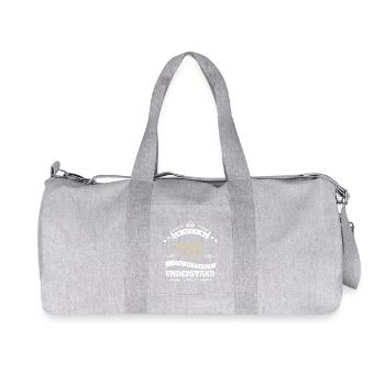 C’est une chose rose Nom personnalisé cadeau - Sac de sport en toile recyclée Stanley/Stella - gris chiné - Devant