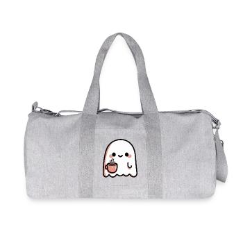 Geister-Kawaii-Café - Recycelte Canvas-Sporttasche von Stanley/Stella - Grau meliert - Vorne