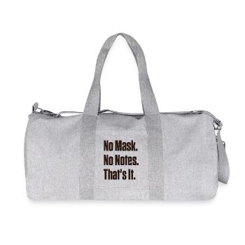 No Mask No Notes Neurodivergent Pride - Recycled Canvas Sports Bag by Stanley/Stella - heather grey - Front