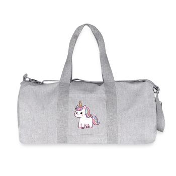 Cadeau d’anniversaire de la Licorne Kawaii - Sac de sport en toile recyclée Stanley/Stella - gris chiné - Devant
