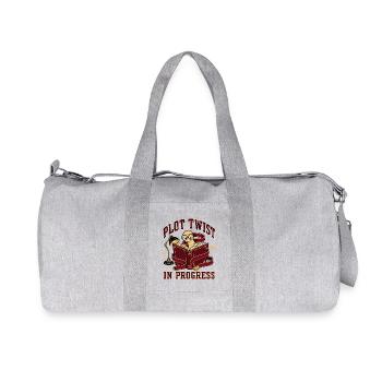Plot Twist in Progress Bookworm - Recycled Canvas Sports Bag by Stanley/Stella - heather grey - Front
