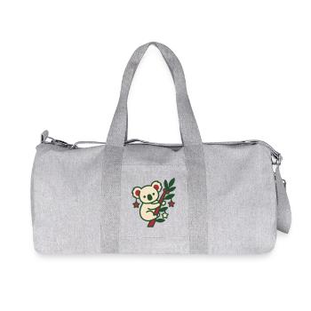 Koala Weihnachten Clipart - Recycelte Canvas-Sporttasche von Stanley/Stella - Grau meliert - Vorne