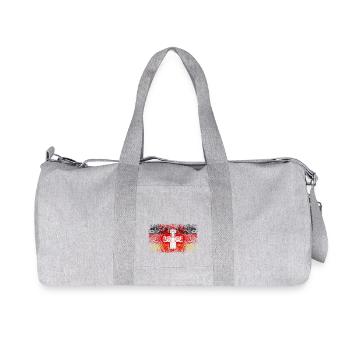 Deutschland Schweiz 002 - Recycelte Canvas-Sporttasche von Stanley/Stella - Grau meliert - Vorne