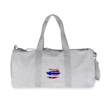 Norvège Drapeau Ripped 017 - Sac de sport en toile recyclée Stanley/Stella - gris chiné - Devant