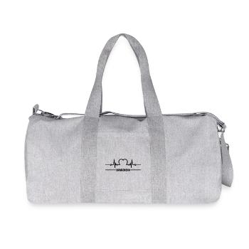 Herzschlag Uhrmacherin Herz EKG Uhrmacher Frauen - Recycelte Canvas-Sporttasche von Stanley/Stella - Grau meliert - Vorne