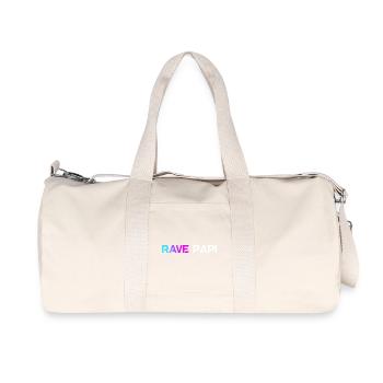 Techno House Electro Festival Hardstyle Rave Dad - Recycled Canvas Sports Bag by Stanley/Stella - natural - Front