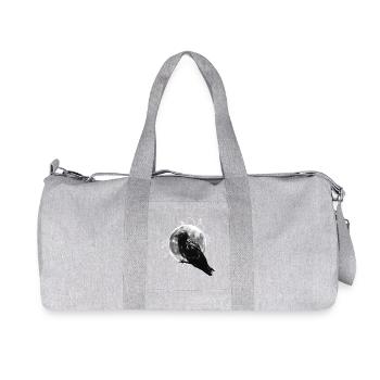 Rabe Krähe Mond - Recycelte Canvas-Sporttasche von Stanley/Stella - Grau meliert - Vorne