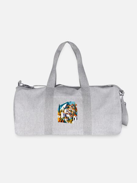 Village de montagne méditerranéen - Sac de sport en toile recyclée Stanley/Stella - gris chiné