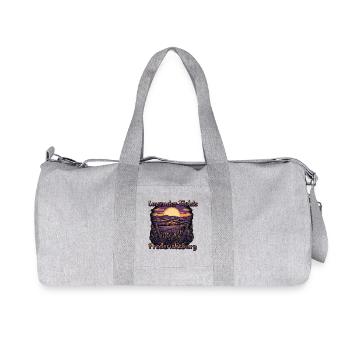 Lavender fields in Fredericksburg, Texas near Sonnen - Recycled Canvas Sports Bag by Stanley/Stella - heather grey - Front