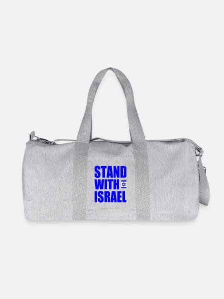 Stand with israel - Stanley/Stella sportstaske i genanvendt kanvas - grå meleret