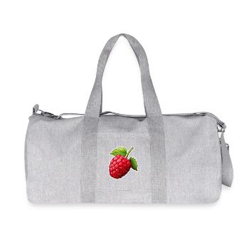 Himbeere einzeln - Recycelte Canvas-Sporttasche von Stanley/Stella - Grau meliert - Vorne