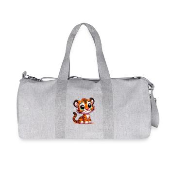 Tiger - Recycled Canvas Sports Bag by Stanley/Stella - heather grey - Front