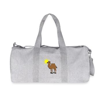 Camel with Sun in the Desert - Recycled Canvas Sports Bag by Stanley/Stella - heather grey - Front