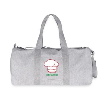 Küchenchef Motiv mit Kochmütze - Recycelte Canvas-Sporttasche von Stanley/Stella - Grau meliert - Vorne