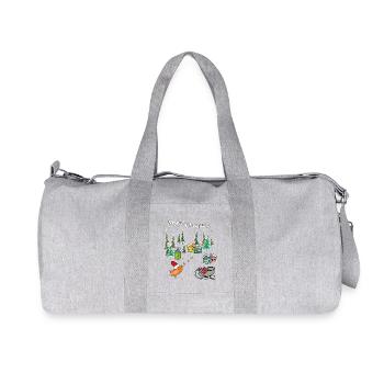 Merry Xmas - Recycled Canvas Sports Bag by Stanley/Stella - heather grey - Front