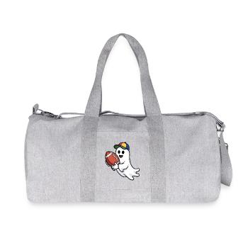 Geist mit Football und bunter Kappe - Recycelte Canvas-Sporttasche von Stanley/Stella - Grau meliert - Vorne