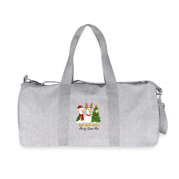 Noël et les oies - Sac de sport en toile recyclée Stanley/Stella - gris chiné - Devant