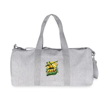 Frosch mit Goldmedaille - Recycelte Canvas-Sporttasche von Stanley/Stella - Grau meliert - Vorne