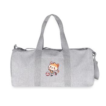Chaton Joueur de Foot Adoré - Sac de sport en toile recyclée Stanley/Stella - gris chiné - Devant